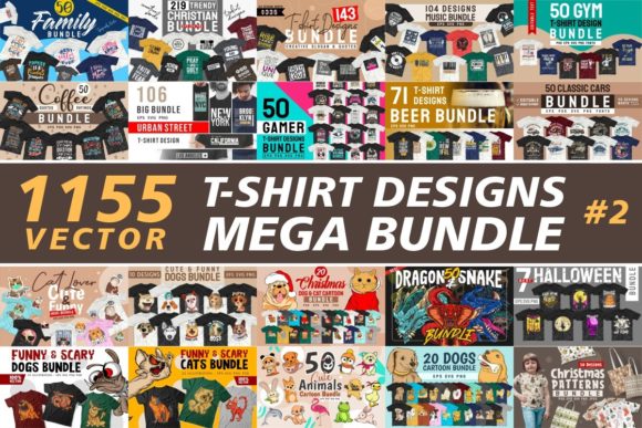 Unlock Creative Freedom: The T-Shirt Designs Vector Mega Bundle Explained